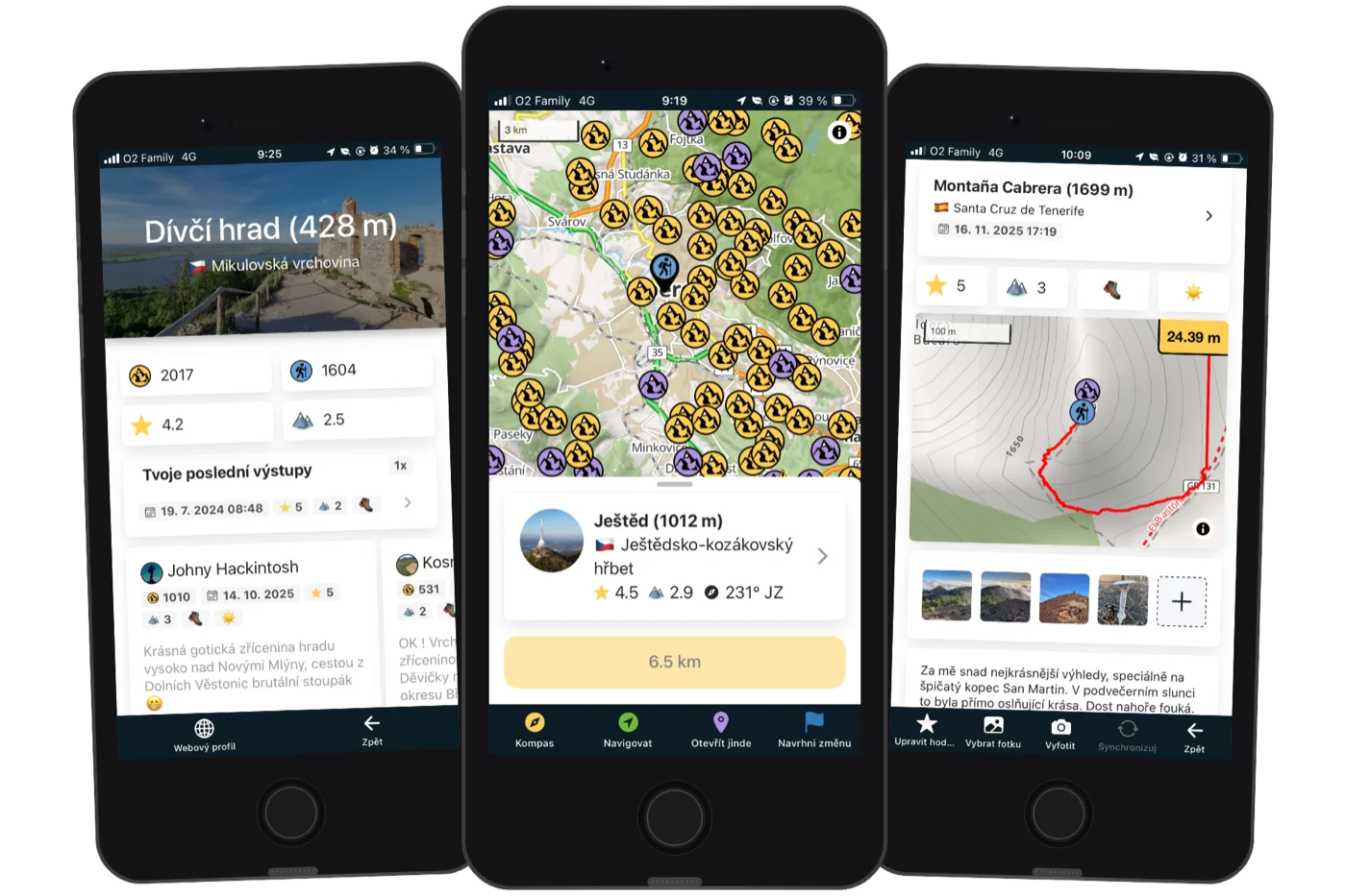 Hory.app på mobiltelefoner